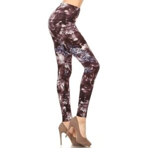 TCLC PURPLE Wolf & Dreamcatcher Print Full Length Leggings Size 12 NWT